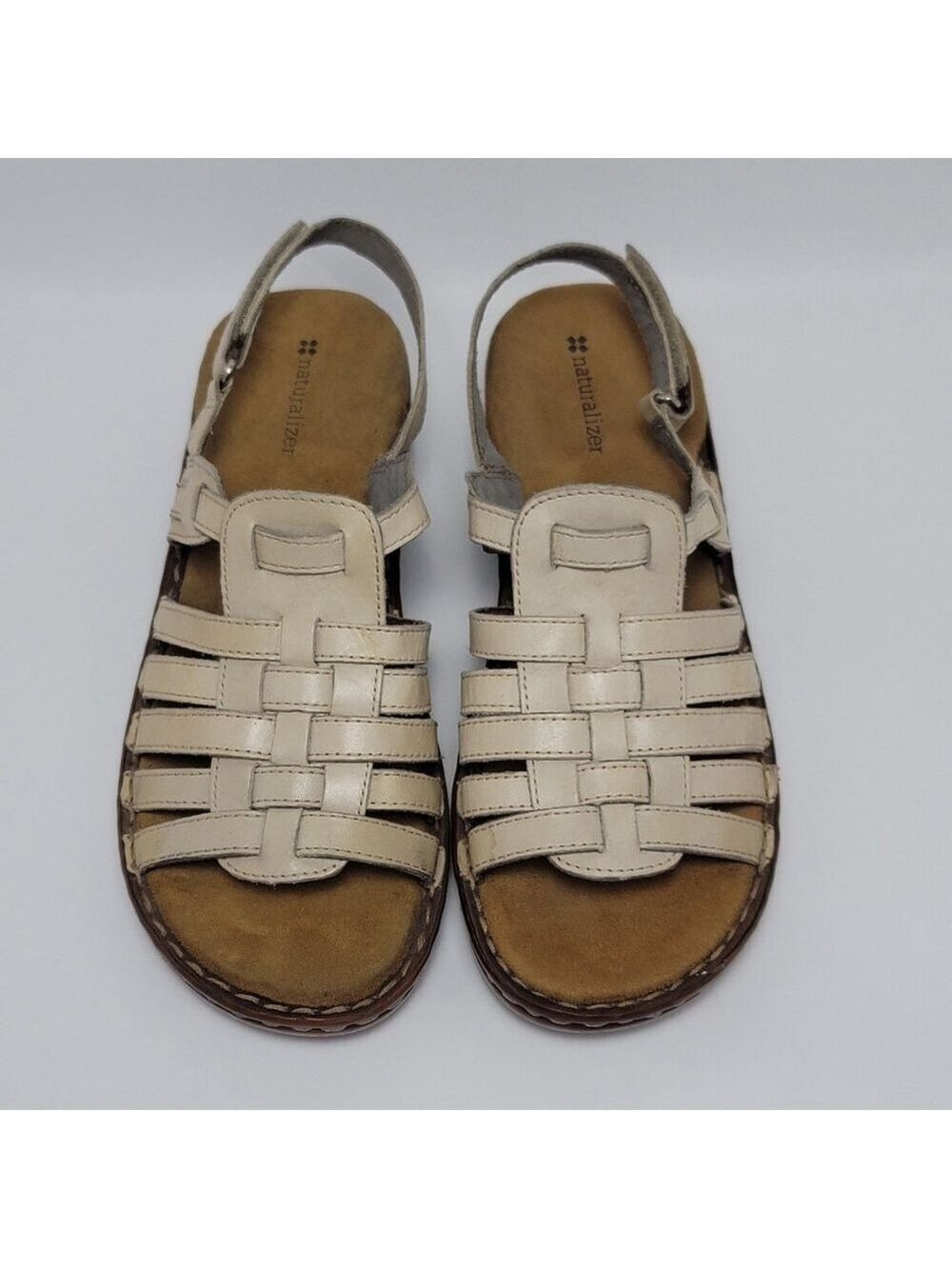 Naturalizer Pompano Leather Fisherman Slingback Casual Comfort Sandals Size 8.5 - Picture 4 of 11